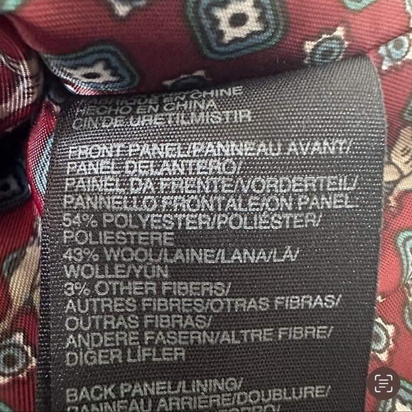 TOMMY HILFIGER HERRINGBONE NOTCHED WOOL BLEND VEST SIZE SMALL - Picture 15 of 16